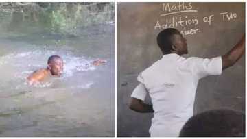 36-year-old primary school headmaster who swims to school In northern region opens up about his situation