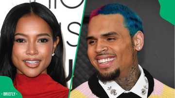 Chris Brown seen exchanging laughs with his ex-girlfriend Karrueche Tran at Coachella