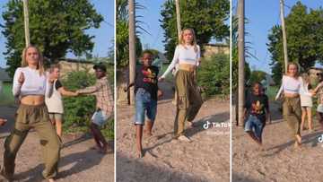 TikTok video shows salty lady pulls boyfriend away from joining dance challenge with other woman and young boy