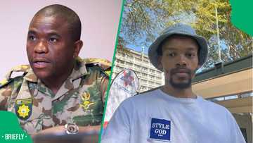 Nota Baloyi reacts to a video from the Hands Off Mkhwanazi march in Durban