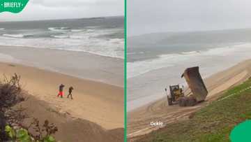 "Only concrete would work": SA reacts to loose sand dumped on Diaz Beach before level 8 storm