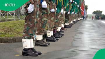 SANDF members ride through fire on bikes, South Africans roast them