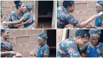 Young lady visited woman, 100, calls her out and sprays cash on her