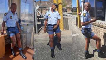 'Vezi thanga, chile': Cop in shorts gets tongues wagging online, SA reacts to photos
