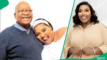 LaConco joins baby daddy Jacob Zuma's birthday celebrations, SA confused: "Is she a wife?"