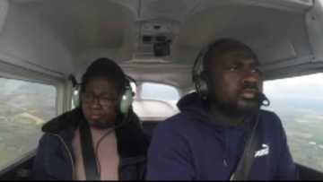 Kwesi Manny: Man takes mum on his first flight after earning private pilot licence