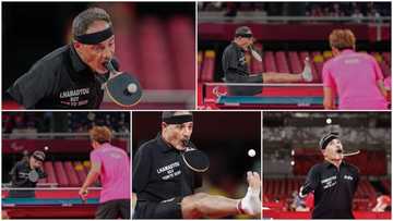 Skilled man without hands plays table tennis with mouth during event, pics stir reactions