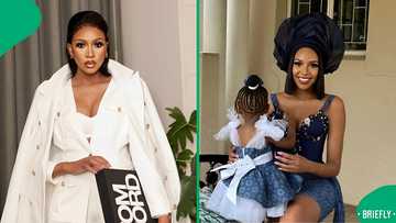 Blue Mbombo shares 1st picture of daughter Zali's face on her 3rd birthday, SA can't deal