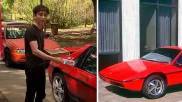 Dad surprises son with first car in viral video and he can't believe how lucky he is