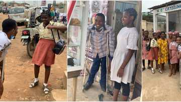 Physically challenged man hailed online for enrolling orphan in school