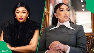 SA reacts to Ayanda Ncwane speaking broken English in viral podcast clip: "Sfiso definitely went for looks"