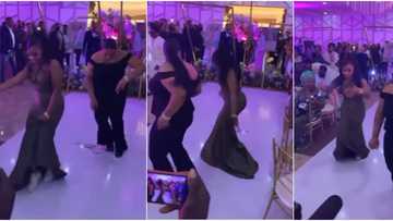 Ladies “scatter" dance floor with amazing legwork, leave guests screaming