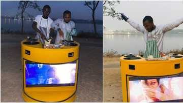 Man builds solar powered cooker that has television, peeps love it