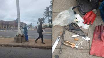 Caught in the act: Cable thieves busted on popular Durban road