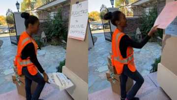 Delivery worker helps shopaholic hide shopping packages from hubby