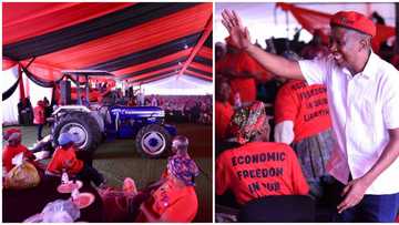 Julius Malema and EFF donated another tractor, this one to Blood River