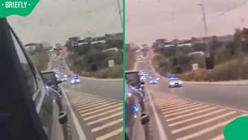 Blue Light Brigade video has Mzansi concerned after convoy uses oncoming lane to dodge traffic