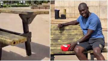 "He's gifted": Creative builds bench from plastic waste that converts into table
