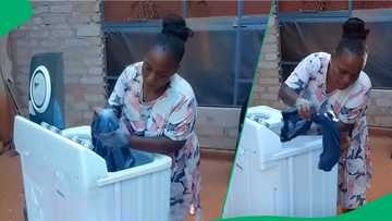 "Teach her shame": Woman handwashing laundry in washing machine in video leaves SA divided