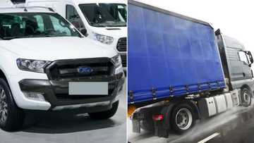 Only in Mzansi: Video of bakkie attempting to tow 2 whole entire trucks leaves SA in stitches