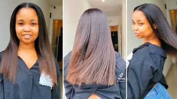 Woman flaunts healthy long and natural 4C hair in viral TikTok video, people curious about hair care routine