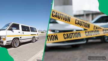 "Why was it not towed?": Damaged taxi barging forward on a Joburg road leaves SA confused