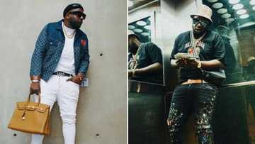 DJ Maphorisa rocks Louis Vuitton bags and wallets worth over R100K in 4 snaps, SA goes gaga for the carried accessories: "Dope style"