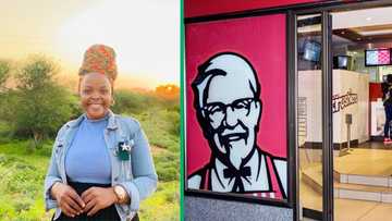 SA in stitches, content went wrong as woman falls at KFC: "And you tried saving the ice cream shem"