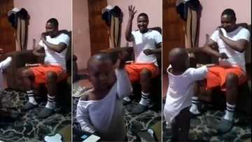 Cute baby's smooth dance to amapiano beat with dad melts hearts, Mzansi in awe of adorable video