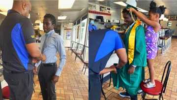 Kind restaurant boss refuses to let employee skip graduation for work, gets him kitted