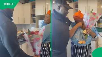 Small gifts, big emotions: Mzansi cries after son surprises mom in kitchen in Mother's Day video