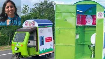 Woman builds mobile toilet for others who need clean public restrooms
