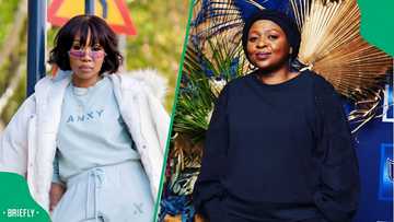 Dineo and Manaka Ranaka embrace each other during Katlego's memorial service in touching video
