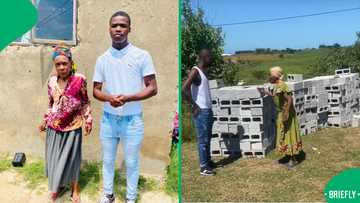 "We will furnish it": Grandson buys bricks to build a home for gogo living in a mud house, SA moved