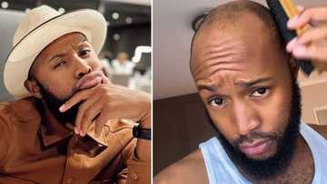 Video of Mohale Motaung brushing his mpandla claiming it's an Afro has SA in stitches: "Hair said downloading"