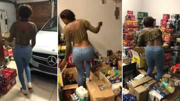 Lockdown: Woman shows off booze stored in garage in viral video