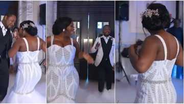 He came prepared: Massive reactions as groom steals show while battling with wife on the dancefloor