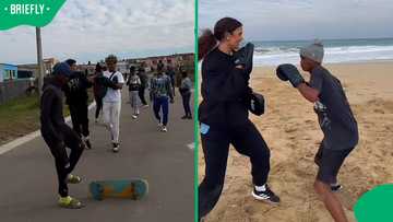"You are amazing": Mzansi cheers as Siya Kolisi’s girlfriend brings kickboxing to township youth