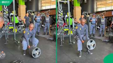 “We’re in good hands”: SA fills with pride as SAPS officer accepts gym challenge in Facebook video