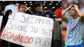 Young Man United fan skipped school to watch Ronaldo, gets caught out by camera