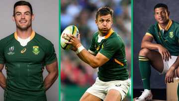 RWC 2023: Handrè Pollard, Jesse Kriel and Kurt-Lee Arendse pose in TikTok video, SA women simp over Bokke trio