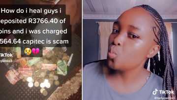 Heartbroken lady charged over R560 after depositing R3 700 in coins at Capitec bank, Mzansi feels her pain