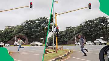 Johannesburg SAPS officer falls while chasing man in TikTok video