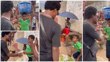 Kind man surprises young street seller, buys all her stock