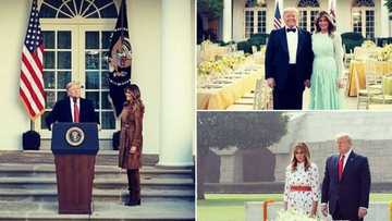 Melania Trump's reaction to husband asking her to smile goes viral