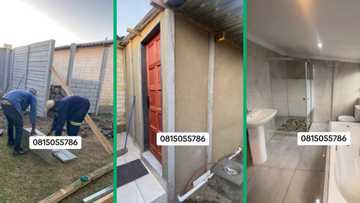 Builders construct free bathroom for loyal customer in 7 days, stunning project has SA impressed