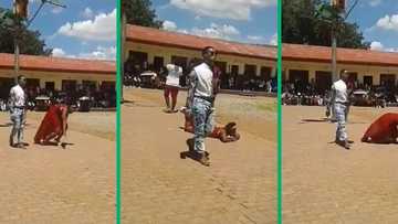 South African man reminds people of the “king” who kept strutting after his woman fell on the floor