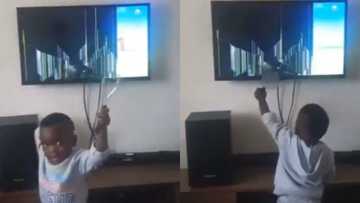 Ku rough: Toddler destroys TV with potato masher, SA can't deal