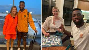 Siya Kolisi and beautiful wife Rachel jet off to Germany: Cute airport pictures have Mzansi melting