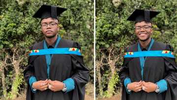 Dedicated gent celebrates graduating from UKZN in spring, proud peeps shower him with praise: "What a man"